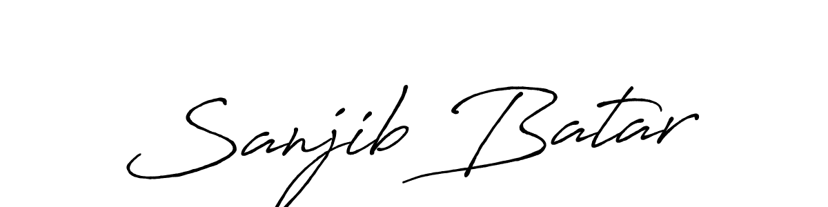 Make a beautiful signature design for name Sanjib Batar. With this signature (Antro_Vectra_Bolder) style, you can create a handwritten signature for free. Sanjib Batar signature style 7 images and pictures png