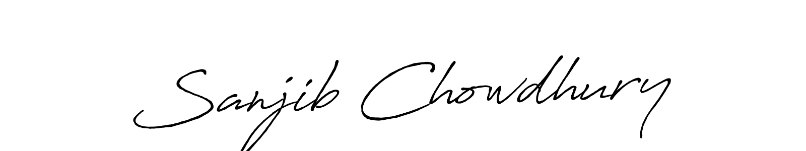 How to make Sanjib Chowdhury signature? Antro_Vectra_Bolder is a professional autograph style. Create handwritten signature for Sanjib Chowdhury name. Sanjib Chowdhury signature style 7 images and pictures png