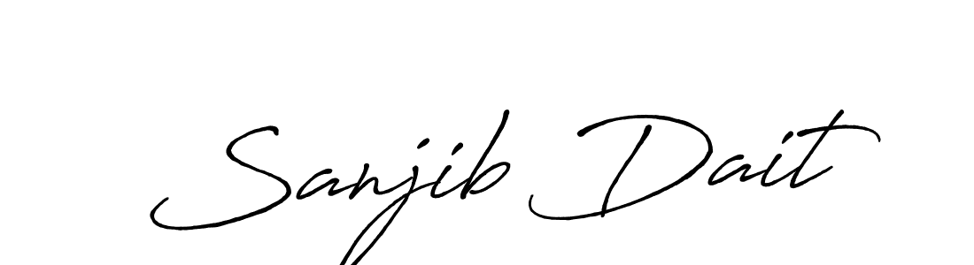 Antro_Vectra_Bolder is a professional signature style that is perfect for those who want to add a touch of class to their signature. It is also a great choice for those who want to make their signature more unique. Get Sanjib Dait name to fancy signature for free. Sanjib Dait signature style 7 images and pictures png