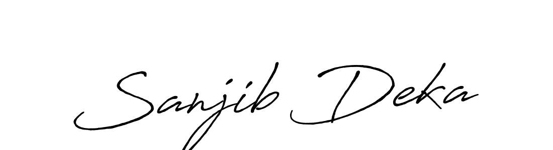 It looks lik you need a new signature style for name Sanjib Deka. Design unique handwritten (Antro_Vectra_Bolder) signature with our free signature maker in just a few clicks. Sanjib Deka signature style 7 images and pictures png