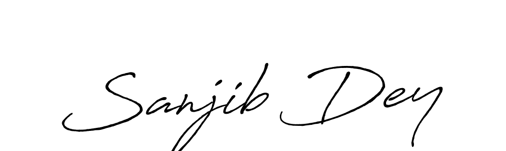 Make a beautiful signature design for name Sanjib Dey. With this signature (Antro_Vectra_Bolder) style, you can create a handwritten signature for free. Sanjib Dey signature style 7 images and pictures png