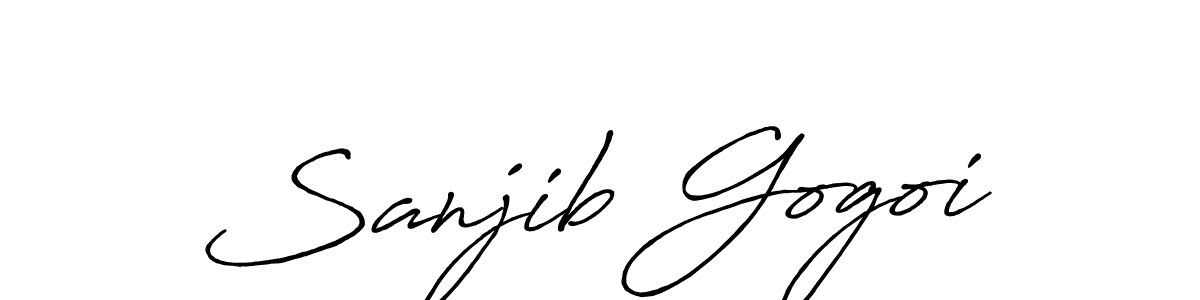 You should practise on your own different ways (Antro_Vectra_Bolder) to write your name (Sanjib Gogoi) in signature. don't let someone else do it for you. Sanjib Gogoi signature style 7 images and pictures png