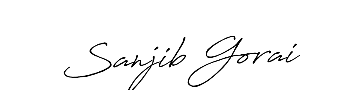Make a short Sanjib Gorai signature style. Manage your documents anywhere anytime using Antro_Vectra_Bolder. Create and add eSignatures, submit forms, share and send files easily. Sanjib Gorai signature style 7 images and pictures png
