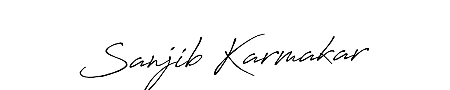Design your own signature with our free online signature maker. With this signature software, you can create a handwritten (Antro_Vectra_Bolder) signature for name Sanjib Karmakar. Sanjib Karmakar signature style 7 images and pictures png