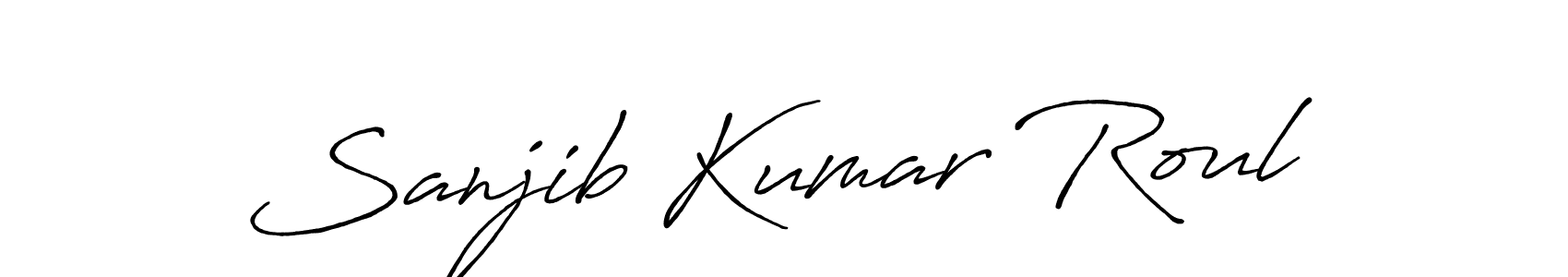 It looks lik you need a new signature style for name Sanjib Kumar Roul. Design unique handwritten (Antro_Vectra_Bolder) signature with our free signature maker in just a few clicks. Sanjib Kumar Roul signature style 7 images and pictures png