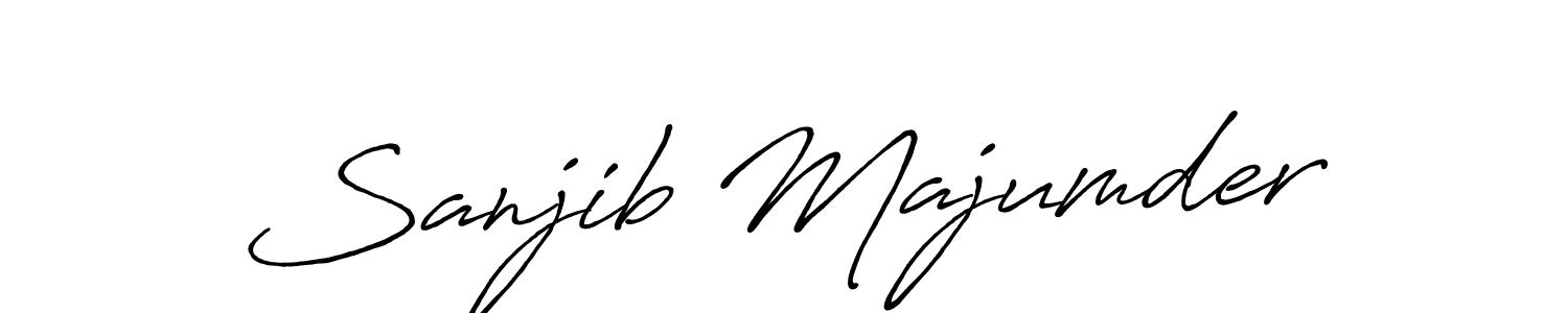 How to make Sanjib Majumder signature? Antro_Vectra_Bolder is a professional autograph style. Create handwritten signature for Sanjib Majumder name. Sanjib Majumder signature style 7 images and pictures png