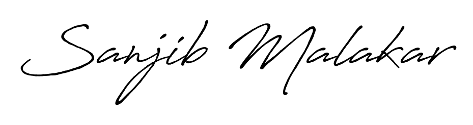 Generate high-definition signature styles for Sanjib Malakar. The Antro_Vectra_Bolder typeface ensures crisp legibility and sophisticated design. Sanjib Malakar signature style 7 images and pictures png