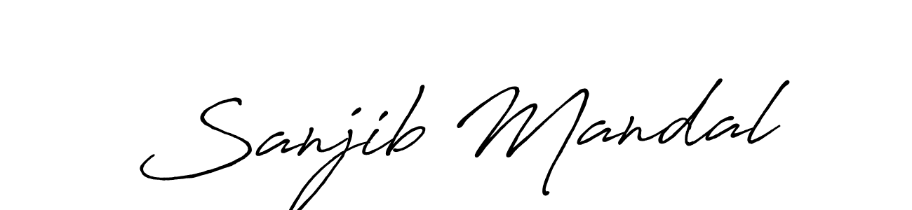 Make a beautiful signature design for name Sanjib Mandal. With this signature (Antro_Vectra_Bolder) style, you can create a handwritten signature for free. Sanjib Mandal signature style 7 images and pictures png