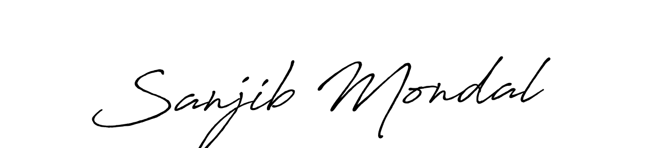 Sanjib Mondal stylish signature style. Best Handwritten Sign (Antro_Vectra_Bolder) for my name. Handwritten Signature Collection Ideas for my name Sanjib Mondal. Sanjib Mondal signature style 7 images and pictures png