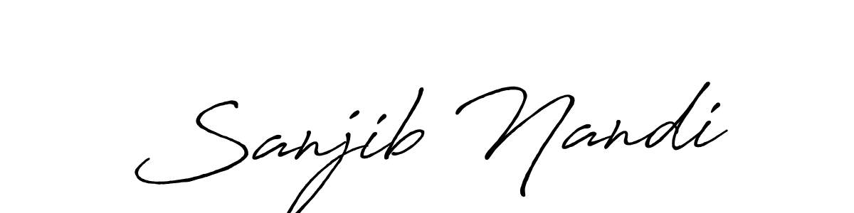 Make a beautiful signature design for name Sanjib Nandi. With this signature (Antro_Vectra_Bolder) style, you can create a handwritten signature for free. Sanjib Nandi signature style 7 images and pictures png