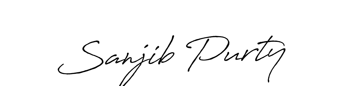It looks lik you need a new signature style for name Sanjib Purty. Design unique handwritten (Antro_Vectra_Bolder) signature with our free signature maker in just a few clicks. Sanjib Purty signature style 7 images and pictures png