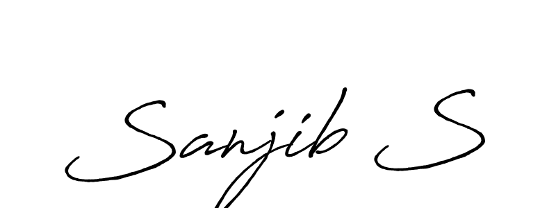 How to make Sanjib S signature? Antro_Vectra_Bolder is a professional autograph style. Create handwritten signature for Sanjib S name. Sanjib S signature style 7 images and pictures png
