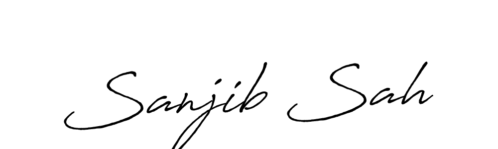 Make a beautiful signature design for name Sanjib Sah. With this signature (Antro_Vectra_Bolder) style, you can create a handwritten signature for free. Sanjib Sah signature style 7 images and pictures png