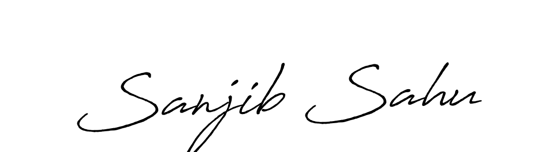 Make a beautiful signature design for name Sanjib Sahu. With this signature (Antro_Vectra_Bolder) style, you can create a handwritten signature for free. Sanjib Sahu signature style 7 images and pictures png