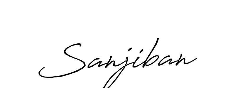 Make a beautiful signature design for name Sanjiban. With this signature (Antro_Vectra_Bolder) style, you can create a handwritten signature for free. Sanjiban signature style 7 images and pictures png