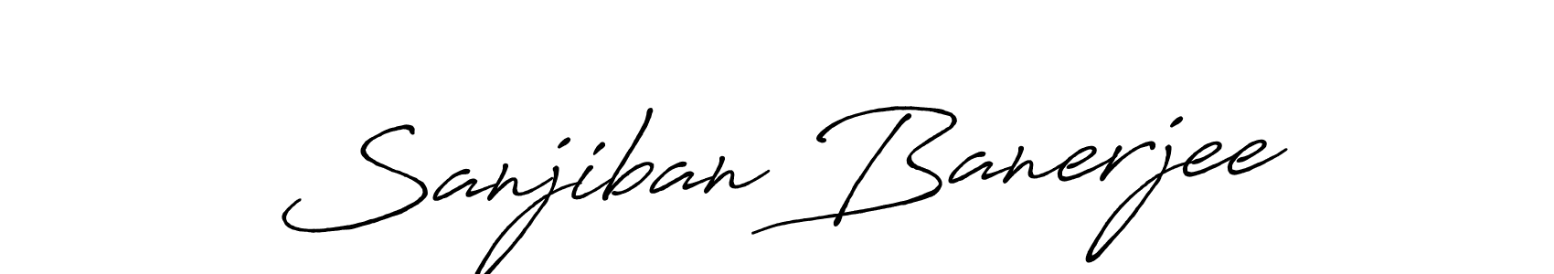 Make a beautiful signature design for name Sanjiban Banerjee. With this signature (Antro_Vectra_Bolder) style, you can create a handwritten signature for free. Sanjiban Banerjee signature style 7 images and pictures png
