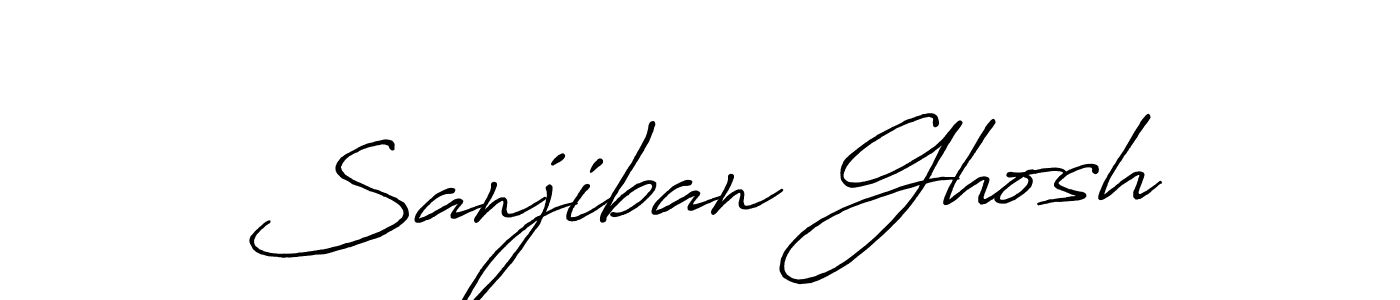 Create a beautiful signature design for name Sanjiban Ghosh. With this signature (Antro_Vectra_Bolder) fonts, you can make a handwritten signature for free. Sanjiban Ghosh signature style 7 images and pictures png
