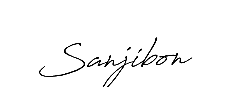 if you are searching for the best signature style for your name Sanjibon. so please give up your signature search. here we have designed multiple signature styles  using Antro_Vectra_Bolder. Sanjibon signature style 7 images and pictures png