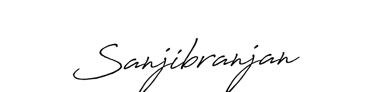 Use a signature maker to create a handwritten signature online. With this signature software, you can design (Antro_Vectra_Bolder) your own signature for name Sanjibranjan. Sanjibranjan signature style 7 images and pictures png