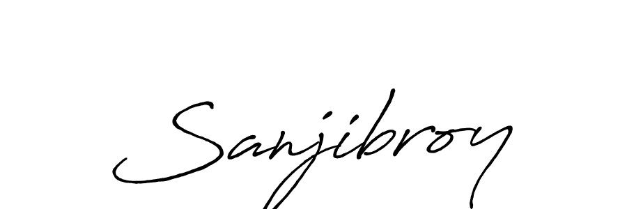 Once you've used our free online signature maker to create your best signature Antro_Vectra_Bolder style, it's time to enjoy all of the benefits that Sanjibroy name signing documents. Sanjibroy signature style 7 images and pictures png