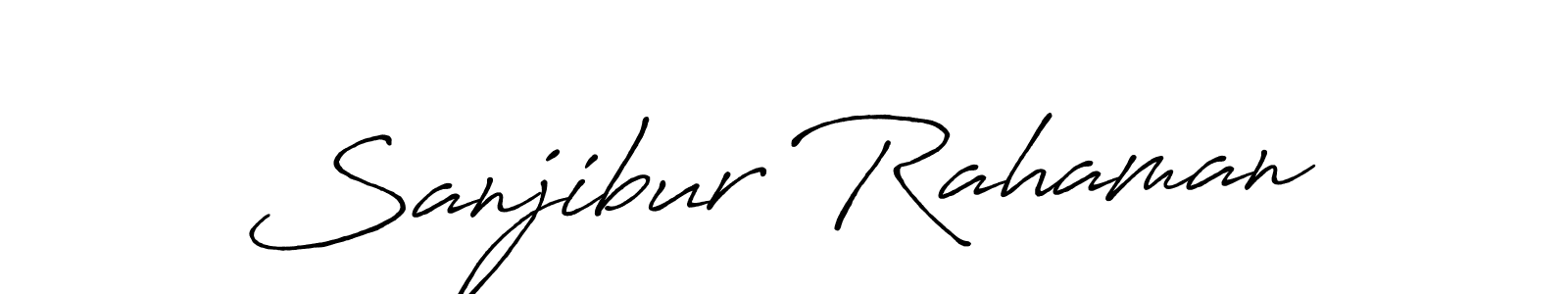 Make a beautiful signature design for name Sanjibur Rahaman. With this signature (Antro_Vectra_Bolder) style, you can create a handwritten signature for free. Sanjibur Rahaman signature style 7 images and pictures png