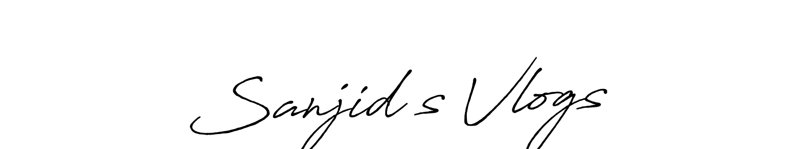 Also You can easily find your signature by using the search form. We will create Sanjid’s Vlogs name handwritten signature images for you free of cost using Antro_Vectra_Bolder sign style. Sanjid’s Vlogs signature style 7 images and pictures png