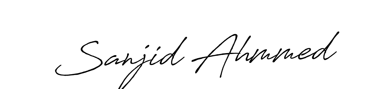 if you are searching for the best signature style for your name Sanjid Ahmmed. so please give up your signature search. here we have designed multiple signature styles  using Antro_Vectra_Bolder. Sanjid Ahmmed signature style 7 images and pictures png