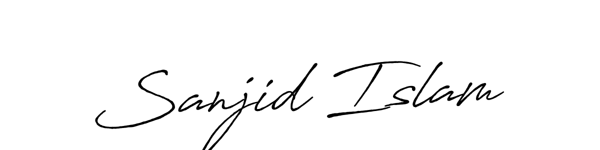 if you are searching for the best signature style for your name Sanjid Islam. so please give up your signature search. here we have designed multiple signature styles  using Antro_Vectra_Bolder. Sanjid Islam signature style 7 images and pictures png