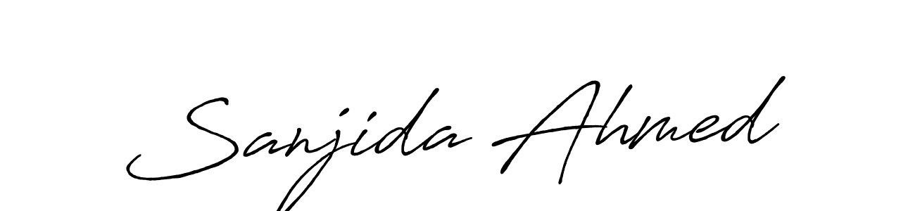 Make a beautiful signature design for name Sanjida Ahmed. Use this online signature maker to create a handwritten signature for free. Sanjida Ahmed signature style 7 images and pictures png