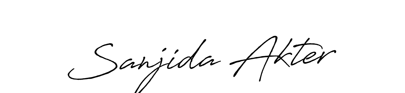 Also we have Sanjida Akter name is the best signature style. Create professional handwritten signature collection using Antro_Vectra_Bolder autograph style. Sanjida Akter signature style 7 images and pictures png