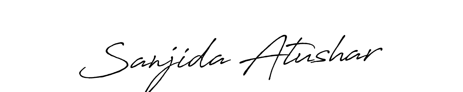 Also You can easily find your signature by using the search form. We will create Sanjida Atushar name handwritten signature images for you free of cost using Antro_Vectra_Bolder sign style. Sanjida Atushar signature style 7 images and pictures png