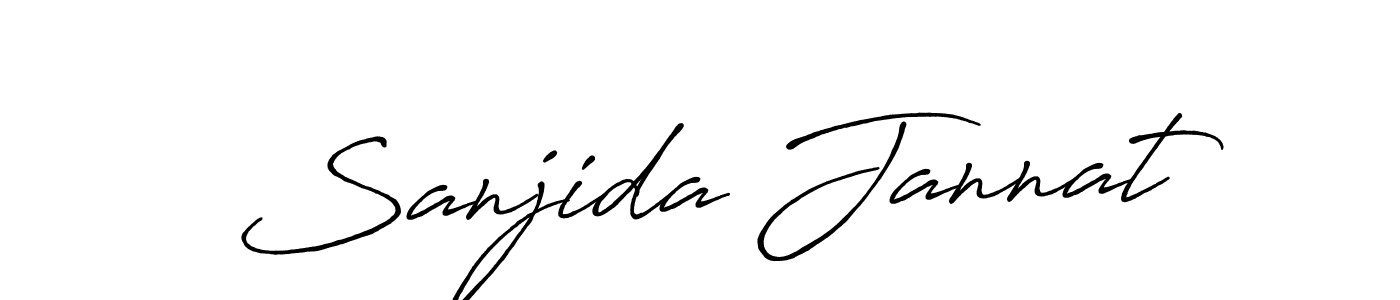 Also we have Sanjida Jannat name is the best signature style. Create professional handwritten signature collection using Antro_Vectra_Bolder autograph style. Sanjida Jannat signature style 7 images and pictures png