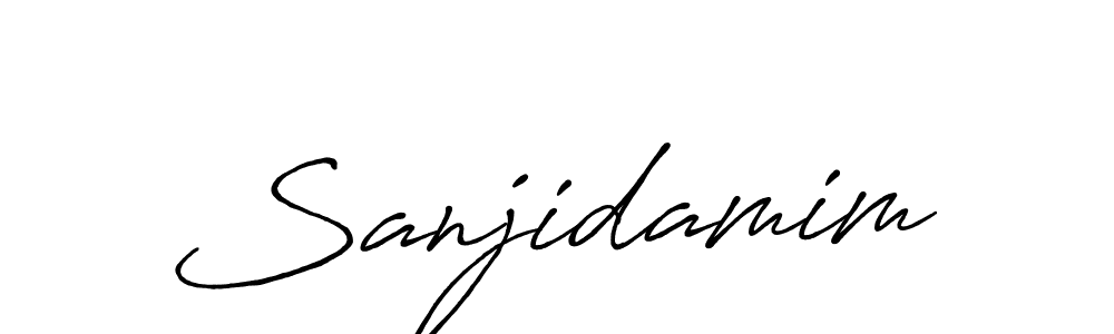 Design your own signature with our free online signature maker. With this signature software, you can create a handwritten (Antro_Vectra_Bolder) signature for name Sanjidamim. Sanjidamim signature style 7 images and pictures png