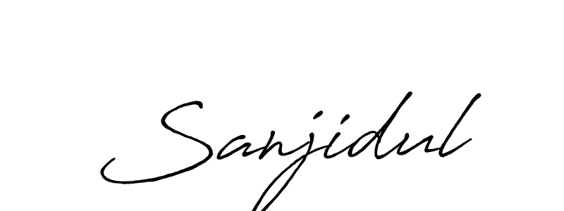 Make a beautiful signature design for name Sanjidul. With this signature (Antro_Vectra_Bolder) style, you can create a handwritten signature for free. Sanjidul signature style 7 images and pictures png