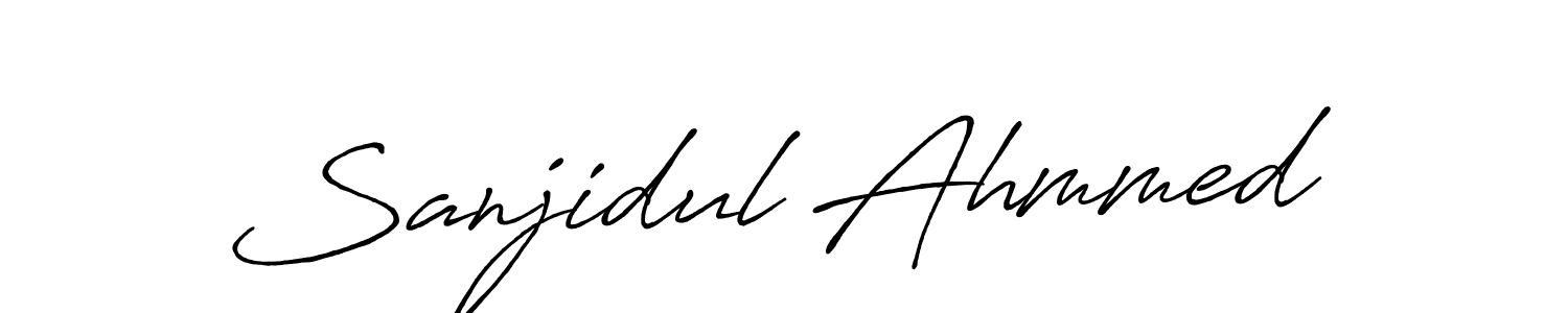 Sanjidul Ahmmed stylish signature style. Best Handwritten Sign (Antro_Vectra_Bolder) for my name. Handwritten Signature Collection Ideas for my name Sanjidul Ahmmed. Sanjidul Ahmmed signature style 7 images and pictures png