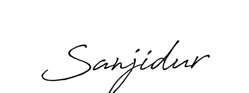 Use a signature maker to create a handwritten signature online. With this signature software, you can design (Antro_Vectra_Bolder) your own signature for name Sanjidur. Sanjidur signature style 7 images and pictures png