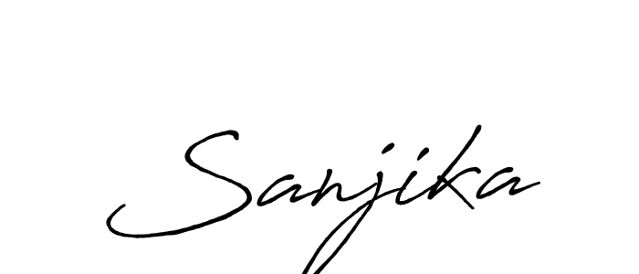 How to make Sanjika name signature. Use Antro_Vectra_Bolder style for creating short signs online. This is the latest handwritten sign. Sanjika signature style 7 images and pictures png