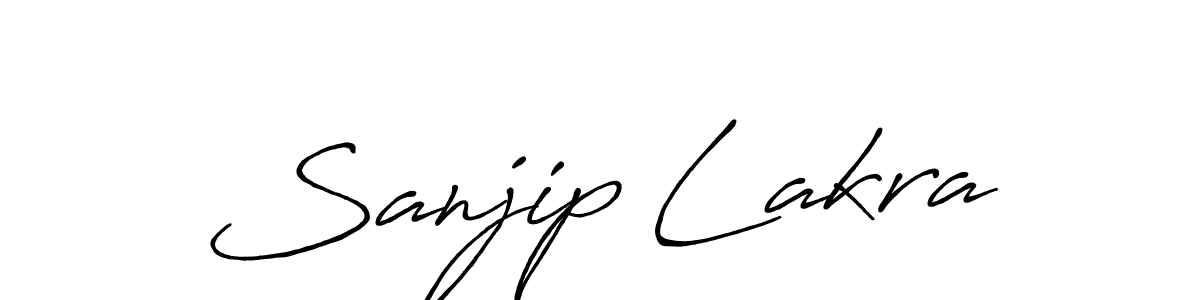 Create a beautiful signature design for name Sanjip Lakra. With this signature (Antro_Vectra_Bolder) fonts, you can make a handwritten signature for free. Sanjip Lakra signature style 7 images and pictures png