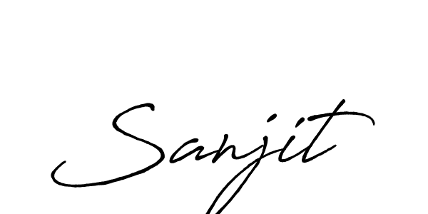 How to make Sanjit name signature. Use Antro_Vectra_Bolder style for creating short signs online. This is the latest handwritten sign. Sanjit signature style 7 images and pictures png