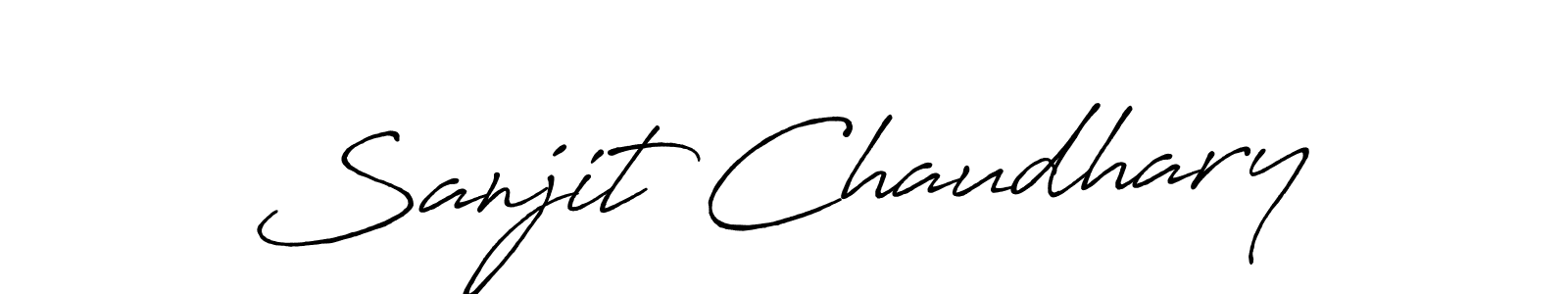 Use a signature maker to create a handwritten signature online. With this signature software, you can design (Antro_Vectra_Bolder) your own signature for name Sanjit Chaudhary. Sanjit Chaudhary signature style 7 images and pictures png