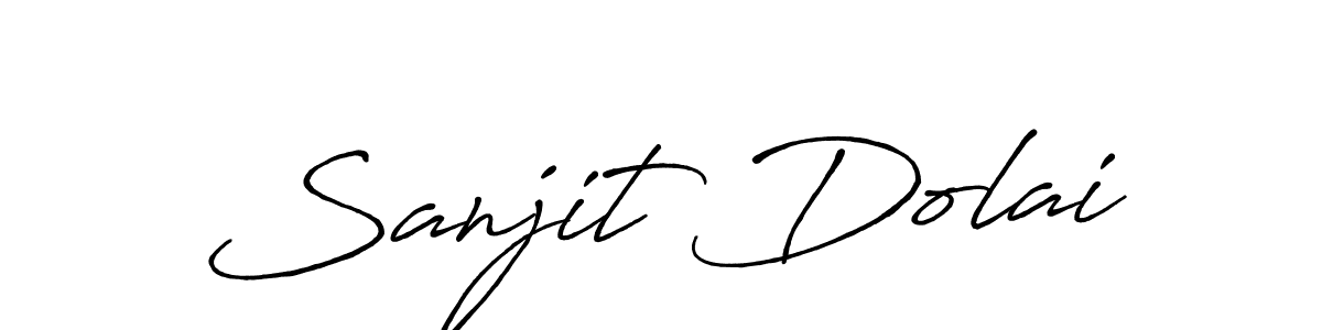 Antro_Vectra_Bolder is a professional signature style that is perfect for those who want to add a touch of class to their signature. It is also a great choice for those who want to make their signature more unique. Get Sanjit Dolai name to fancy signature for free. Sanjit Dolai signature style 7 images and pictures png