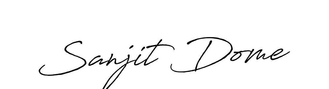 Sanjit Dome stylish signature style. Best Handwritten Sign (Antro_Vectra_Bolder) for my name. Handwritten Signature Collection Ideas for my name Sanjit Dome. Sanjit Dome signature style 7 images and pictures png