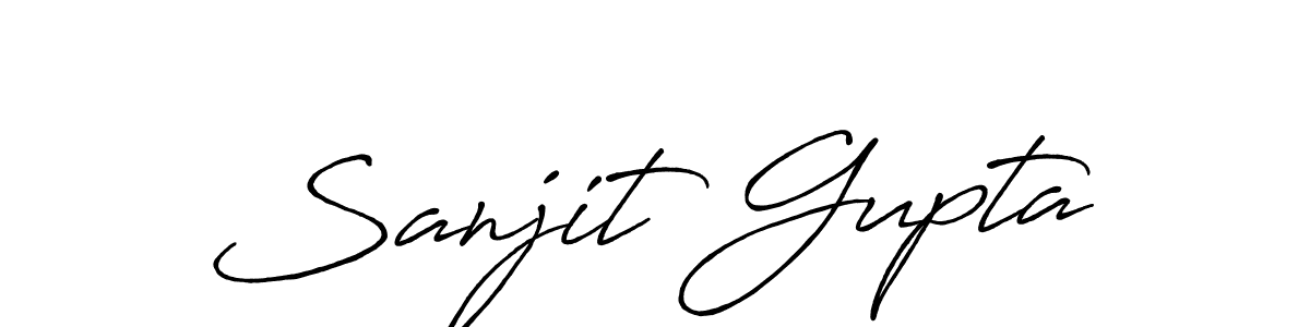 Also we have Sanjit Gupta name is the best signature style. Create professional handwritten signature collection using Antro_Vectra_Bolder autograph style. Sanjit Gupta signature style 7 images and pictures png
