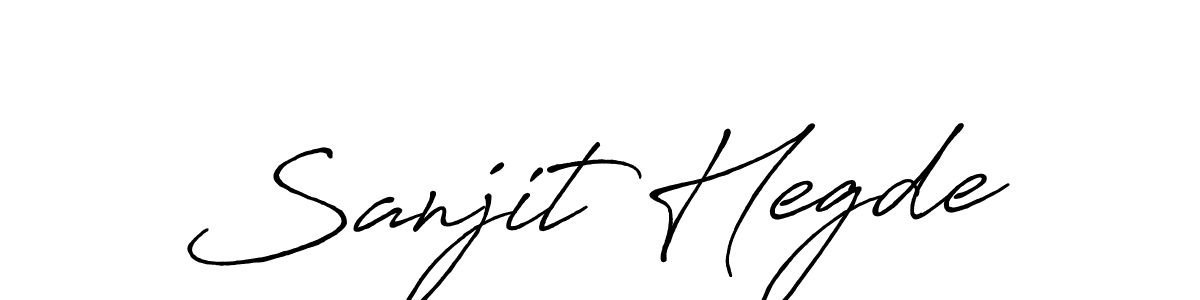 Use a signature maker to create a handwritten signature online. With this signature software, you can design (Antro_Vectra_Bolder) your own signature for name Sanjit Hegde. Sanjit Hegde signature style 7 images and pictures png