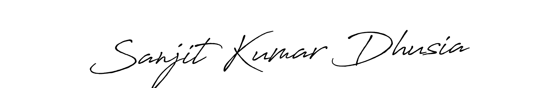 How to make Sanjit Kumar Dhusia name signature. Use Antro_Vectra_Bolder style for creating short signs online. This is the latest handwritten sign. Sanjit Kumar Dhusia signature style 7 images and pictures png