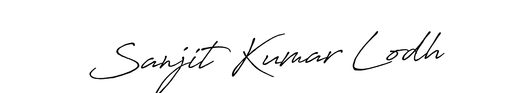 How to make Sanjit Kumar Lodh name signature. Use Antro_Vectra_Bolder style for creating short signs online. This is the latest handwritten sign. Sanjit Kumar Lodh signature style 7 images and pictures png
