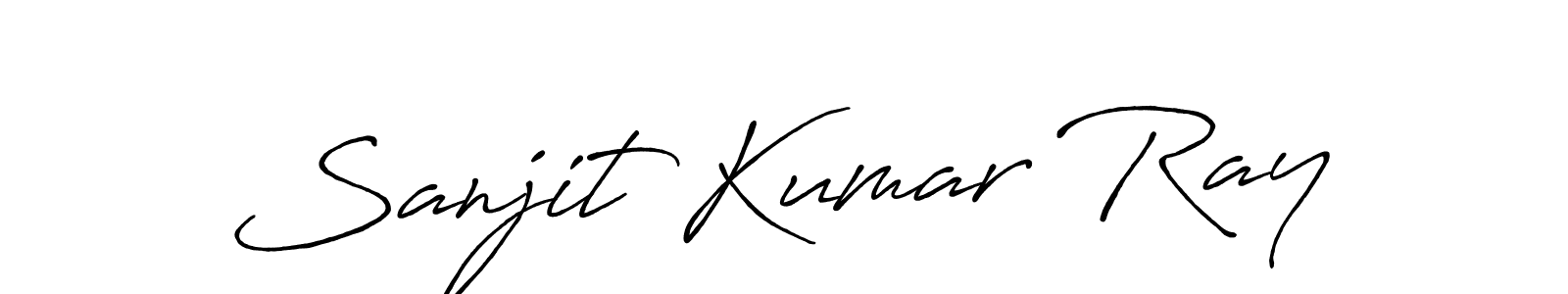 Create a beautiful signature design for name Sanjit Kumar Ray. With this signature (Antro_Vectra_Bolder) fonts, you can make a handwritten signature for free. Sanjit Kumar Ray signature style 7 images and pictures png