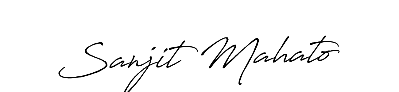 The best way (Antro_Vectra_Bolder) to make a short signature is to pick only two or three words in your name. The name Sanjit Mahato include a total of six letters. For converting this name. Sanjit Mahato signature style 7 images and pictures png