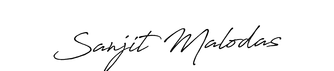 Sanjit Malodas stylish signature style. Best Handwritten Sign (Antro_Vectra_Bolder) for my name. Handwritten Signature Collection Ideas for my name Sanjit Malodas. Sanjit Malodas signature style 7 images and pictures png