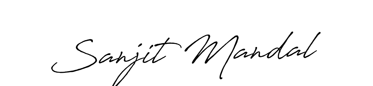 How to make Sanjit Mandal signature? Antro_Vectra_Bolder is a professional autograph style. Create handwritten signature for Sanjit Mandal name. Sanjit Mandal signature style 7 images and pictures png